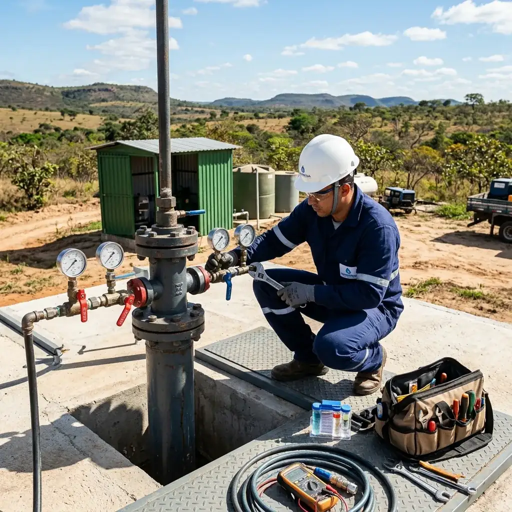 Manutenção e limpeza de poço artesiano em Goiânia
